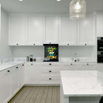 Wake up and Be Awesome Glass Kitchen Splashback