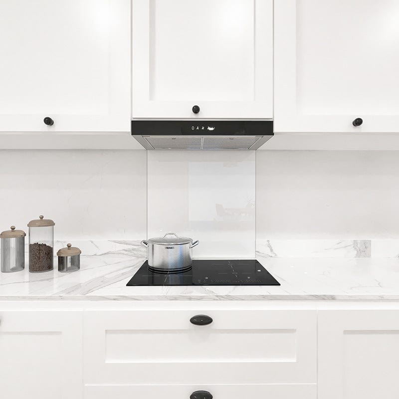 White Colour Glass Splashback