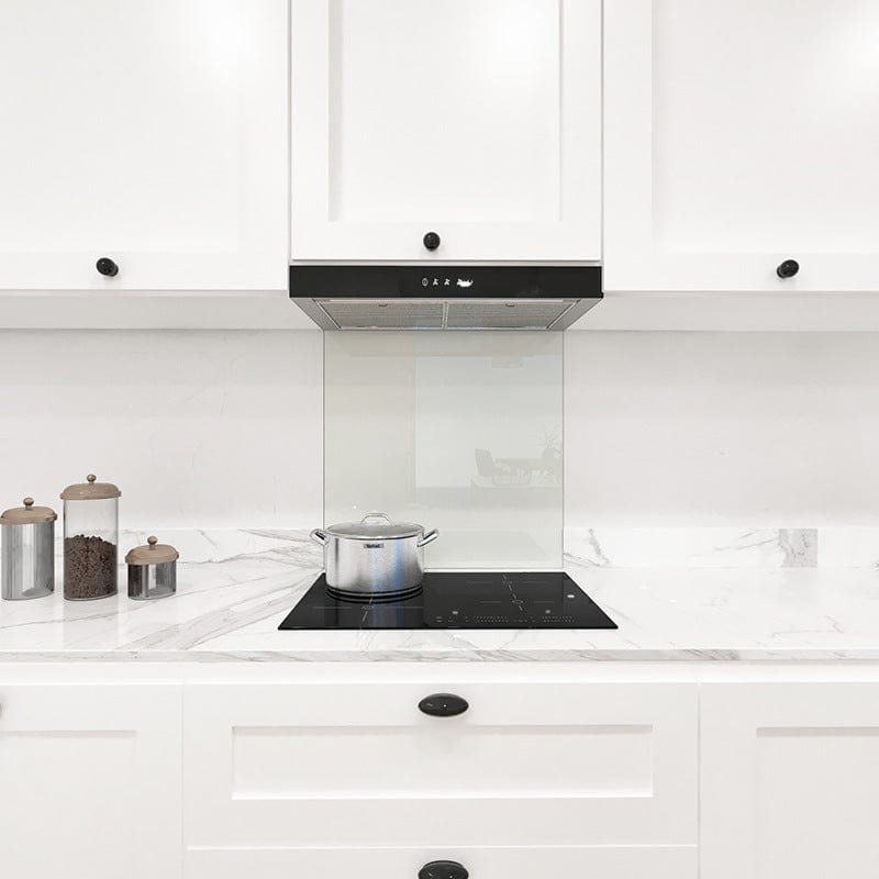White Green Colour Glass Splashback